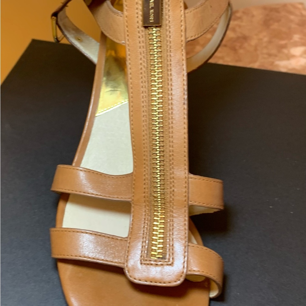 Michael Kors Brown Leather Heeled Sandals